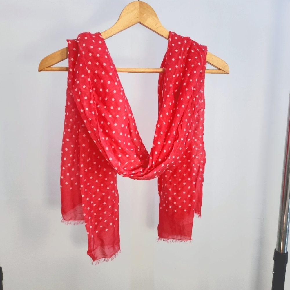 Deep Pink Polka Dot Scarf